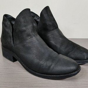 Eileen Fisher 'Leaf' Bootie, Black Leather, Womens Size 7.5 M